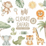Kit Digital SAFARI AQUARELA