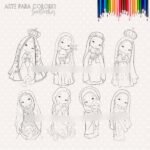 Kit Digital SANTINHOS PARA COLORIR