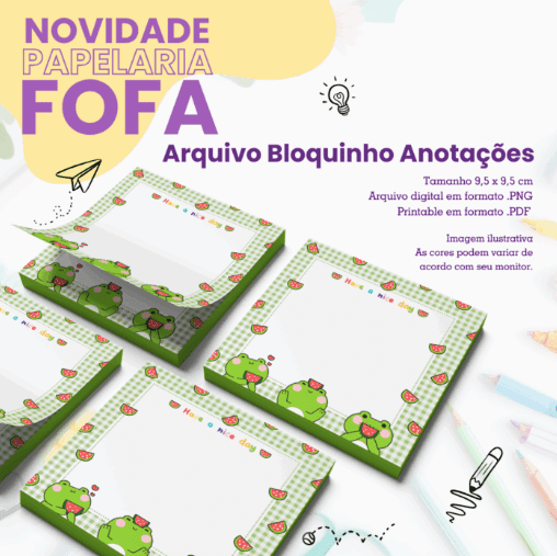 SAPINHOS - BLOQUINHOS 9,5X9,5 Arquivo Bloquinhos Sapinhos 9,5x9,5 - Imagem 1
