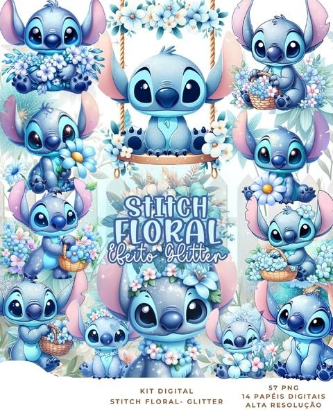 Stitch Floral Kit Digital Stitch Floral - Imagem 1