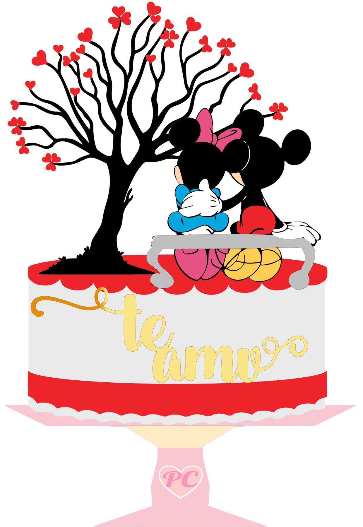 TOPO 13 - COLETIVA 16 Arquivo Topo Namorados Mickey e Minnie - Imagem 1