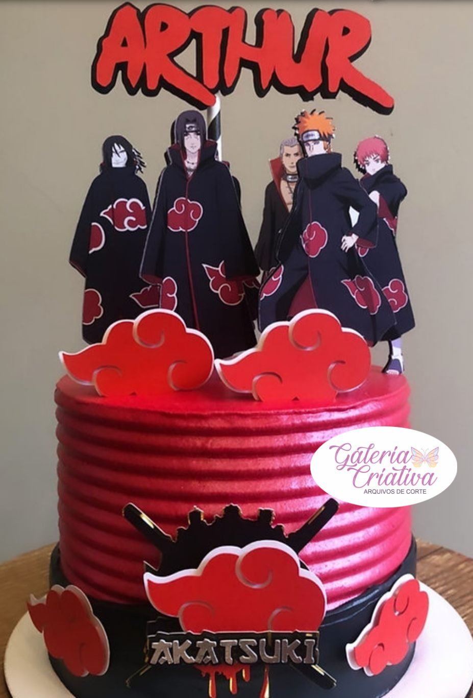 TOPO Akatsuki Arquivo Topo de Bolo Akatsuki - Imagem 1