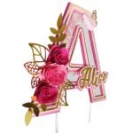 Arquivo Topo de Bolo TOPPER LETRAS FLORAL