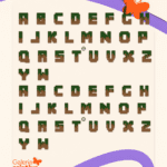 Arquivo Topo de Bolo Alfabeto Minecraft