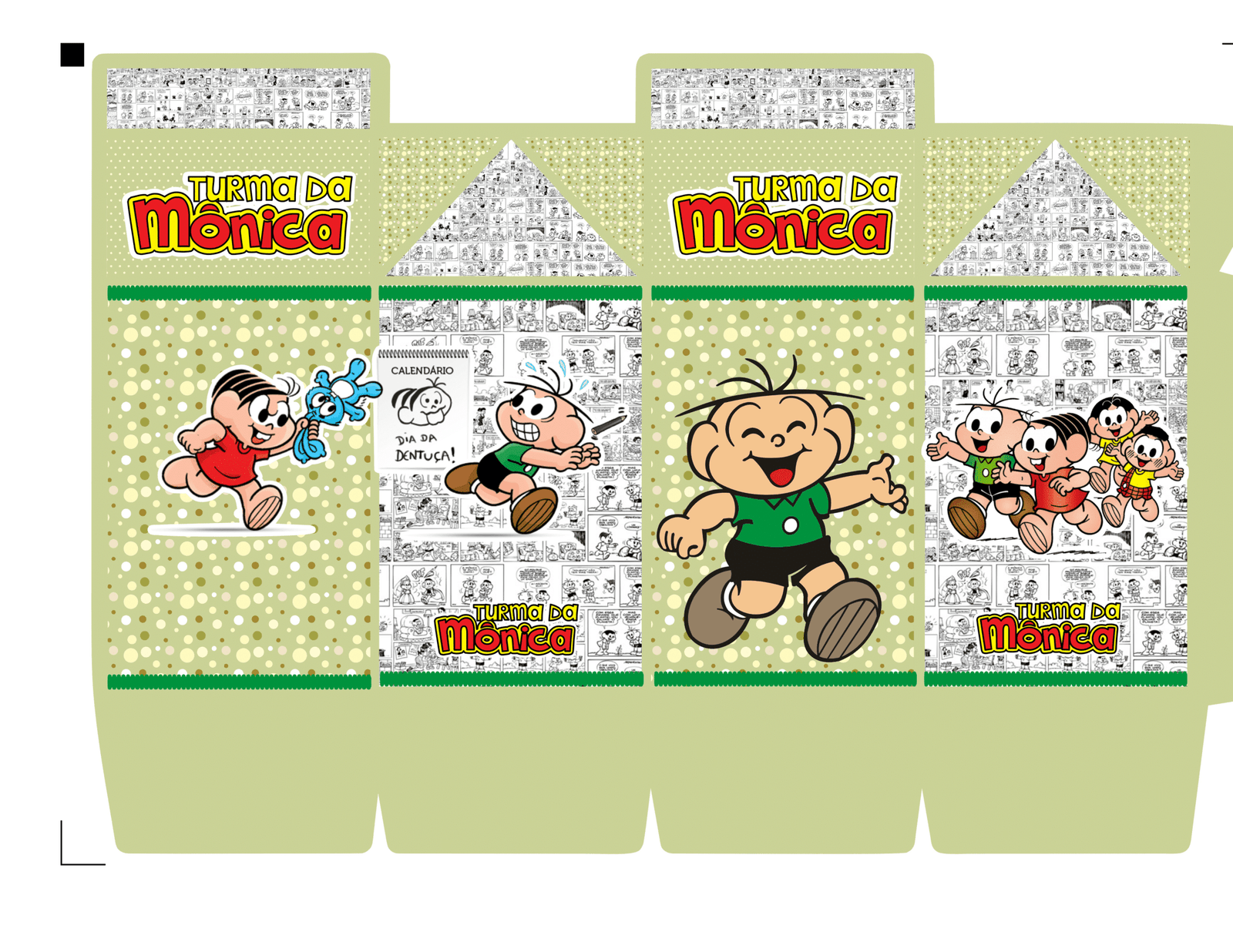 TURMA DA MONICA 4 Arquivo Topo de Bolo Turma da Mônica 4 - Imagem 1