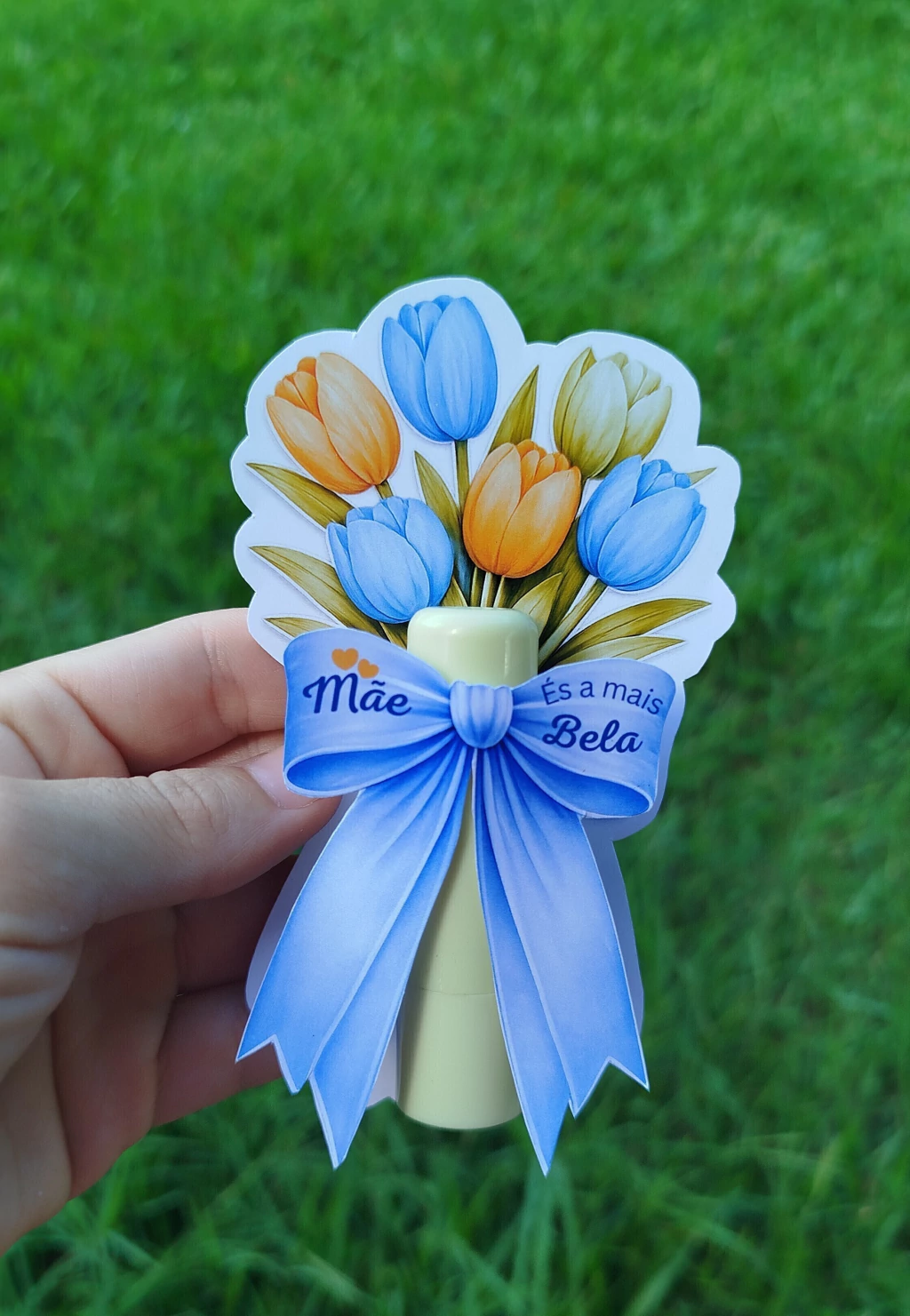 Tag tulipa azul, Mãe és a mais bela Arquivo dia das mães buque azul - Imagem 1