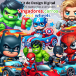 Kit digital vingadores com carro