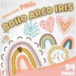 Kit Digital Boho Arcoiris