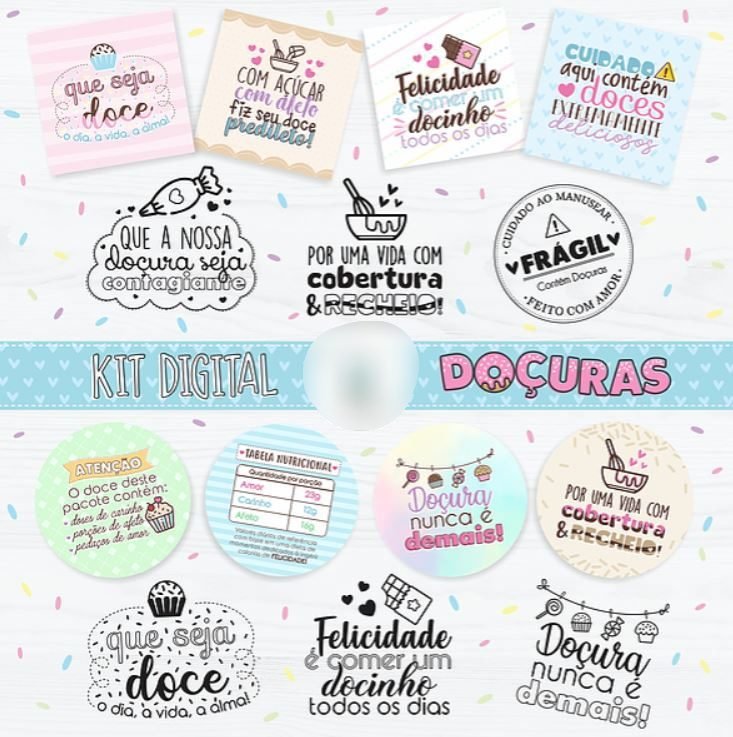 kit Doçuras - ART IDEIA Kit Digital Doçura - Imagem 1