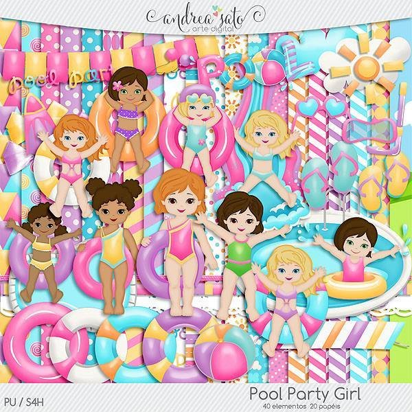 pollpartygirl Kit Digital Papeis Poll Party Gil - Imagem 1