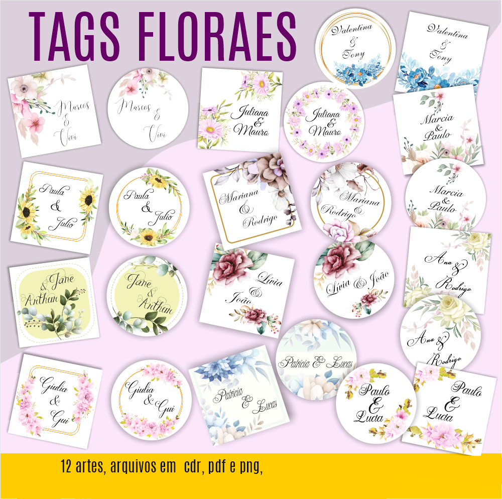 1-TAGS CASAMENTO E 15 ANOS Arquivo Tags Casamentos e 15 Anos - Imagem 1