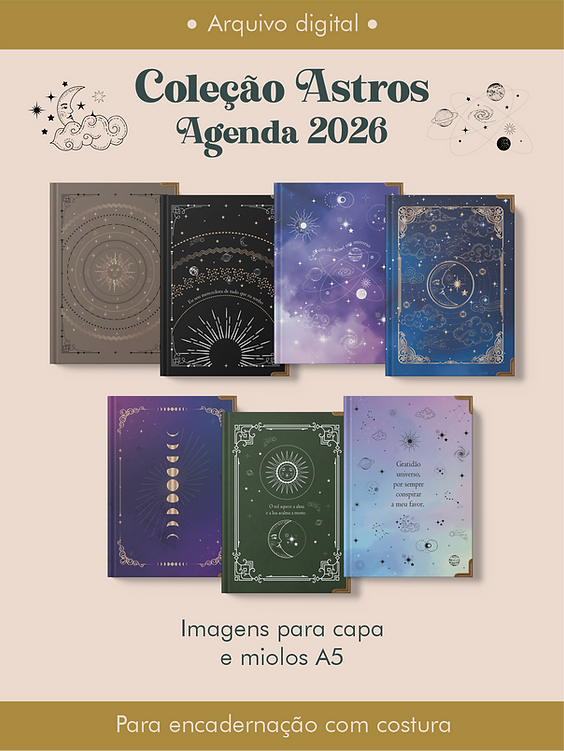 11-Agenda 2026 Coleção Astros Costura Arquivo Agenda 2026 Coleção Astros Costura - Imagem 1