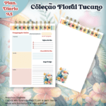 Arquivo Planejamento Diário A5 Coleção Floral Tucano - Imagem 3