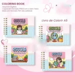 Arquivo Livro A5 de Colorir Horizontal Escola - Imagem 2