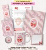 Arquivo Kit Morango Aquarela