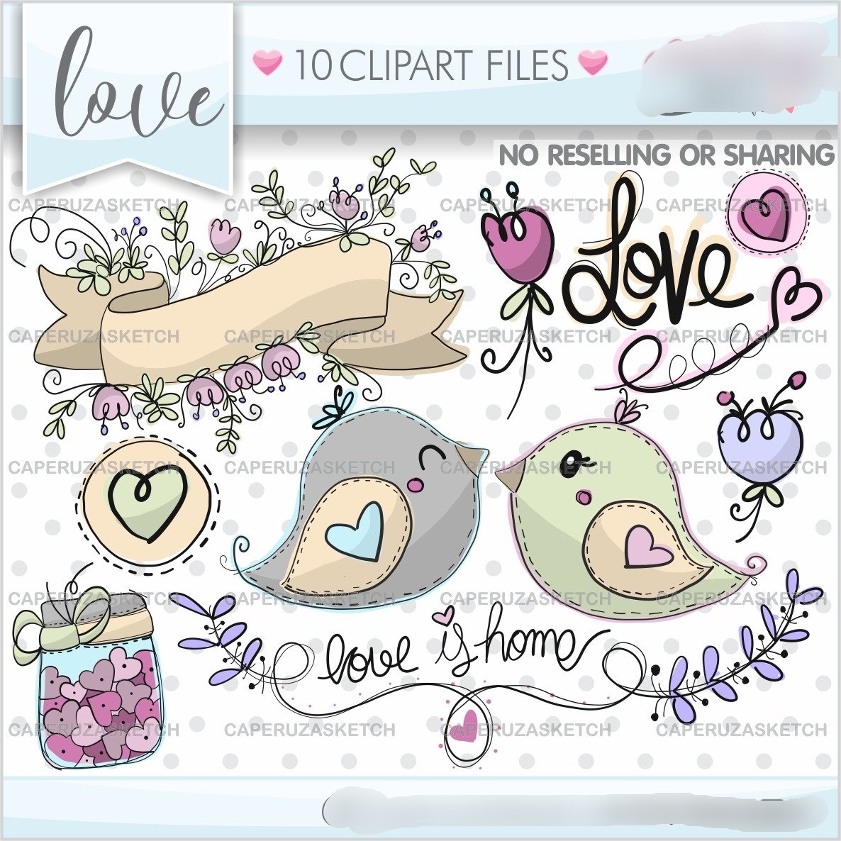 163_Love1 Kit Digital Passarinhos Love - Imagem 1