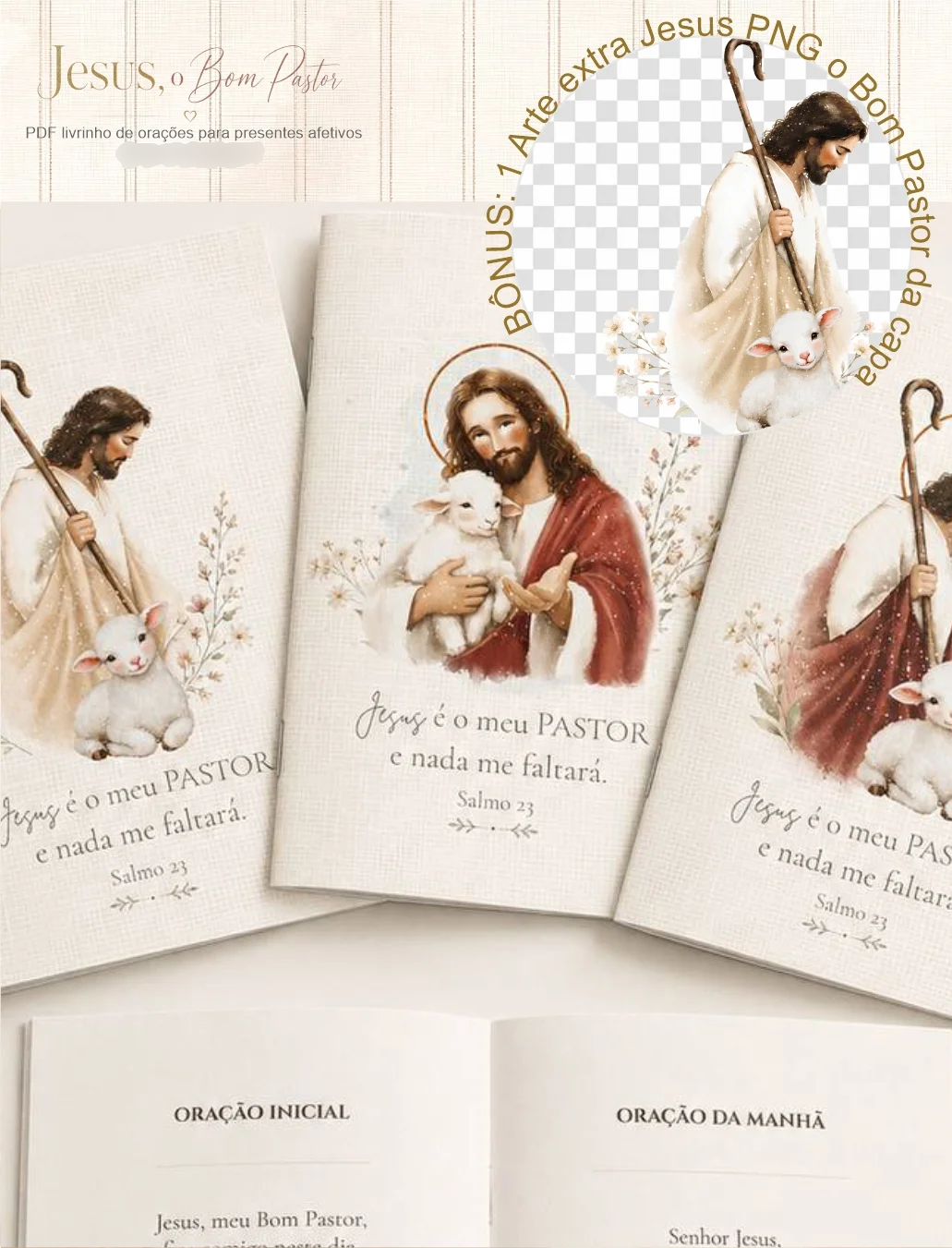 19-Livrinho de oração Jesus o Bom Pastor Arquivo Livrinho de Oração Jesus o Bom Pastor - Imagem 1