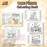 Arquivo Caderno A5 Para Colorir Horizontal Doce Páscoa - Imagem 2