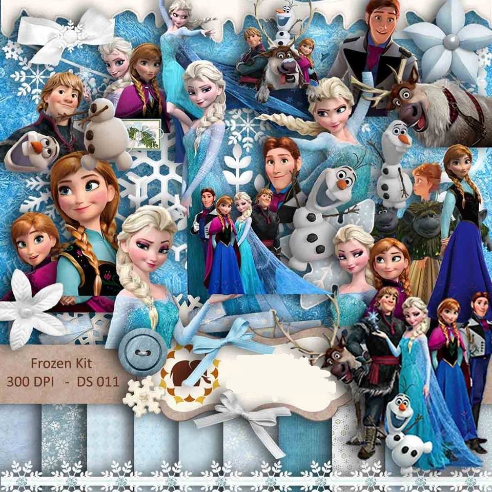 2013-6481 - Frozen (Digital Scrapbook - DS 011) Kit Digital Frozem - Imagem 1