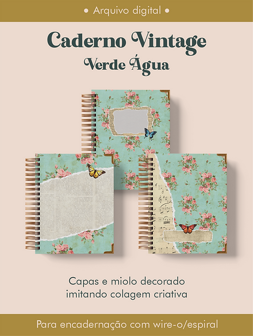 24-caderno vintage verde agua wireo Arquivo caderno vintage verde agua wireo 2026 - Imagem 1