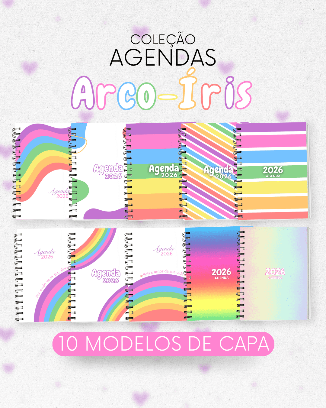 3-Coleção Agendas Arco Íris 2026. Arquivo Coleção Agendas Arco-Íris 2026 - Imagem 1