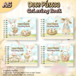 Arquivo Caderno A5 Para Colorir Horizontal Doce Páscoa