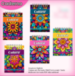 Arquivo Caderno A5 Para Colorir Mandala