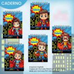 Arquivo Caderno A5 Para Colorir Super Herói N1