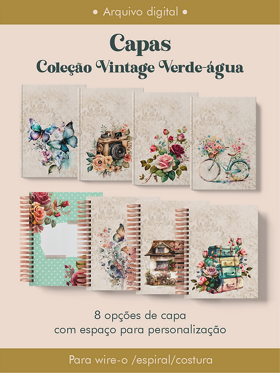 34-Capas Coleção Vintage Verde-água Arquivo Capas Coleção Vintage Verde-água 2026 - Imagem 1