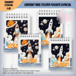 Arquivo Caderno Para Colorir Foguete Espacial – COLEGIAL e A5