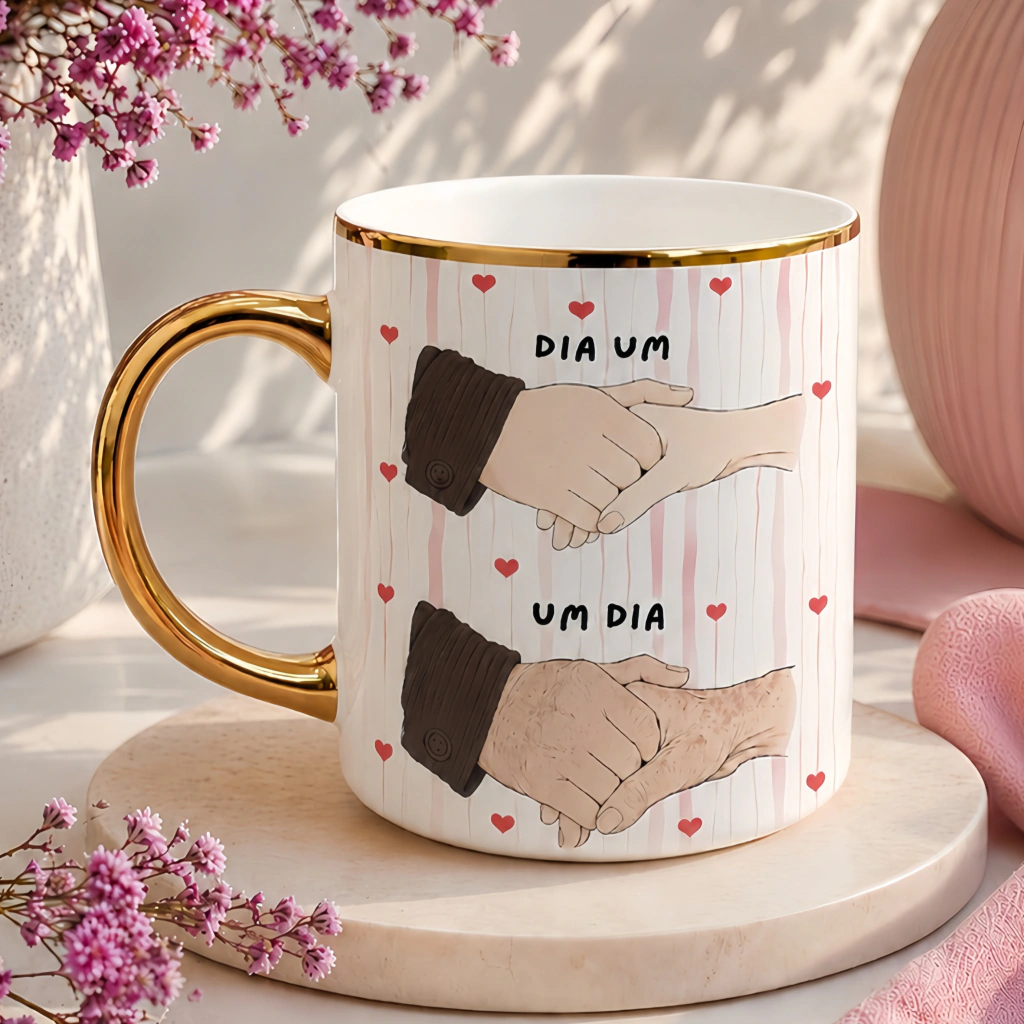4-Dia um, Um dia Arquivo Caneca Dia dos Namorados Dia um, Um Dia - Imagem 1