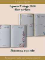 Arquivo Miolo Agenda Vintage  Rosa 2026 costura