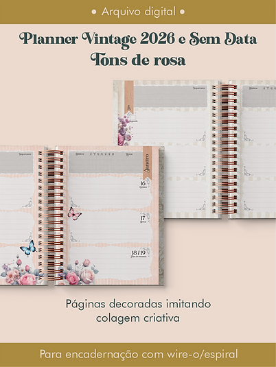 44-MIOLO PLANNER 2026 E NÃO DATADO ROSA - WIREO Arquivo Miolo Planner 2026 Não Datado Rosa - Wireo - Imagem 1