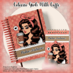 Arquivo Caderno Pautado A5+Bloquinho A6 - Coleção Girls With Coffe N8