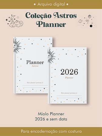 47-PLANNER - COLEÇÃO ASTROS 2026 Arquivo Planner Coleção Astros 2026 - Imagem 1