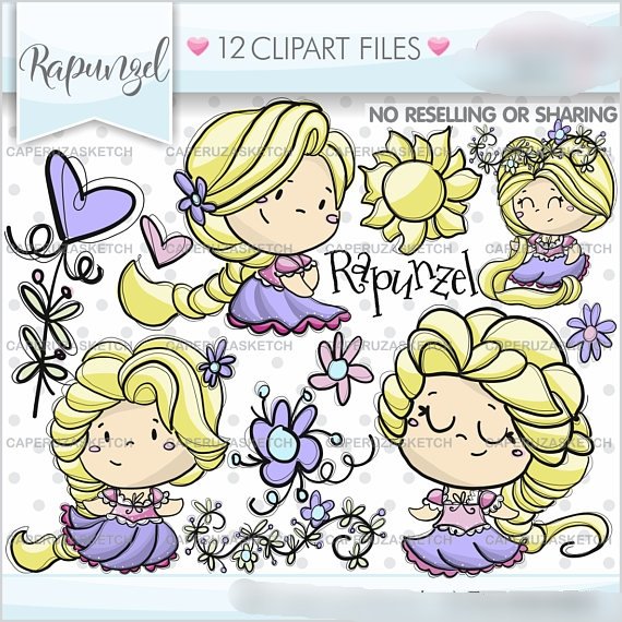 48_Princess-Rapunzel1 Kit Digital Rapunzell - Imagem 1