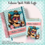 Arquivo Caderno Pautado A5+Bloquinho A6 - Coleção Girls With Coffe N10