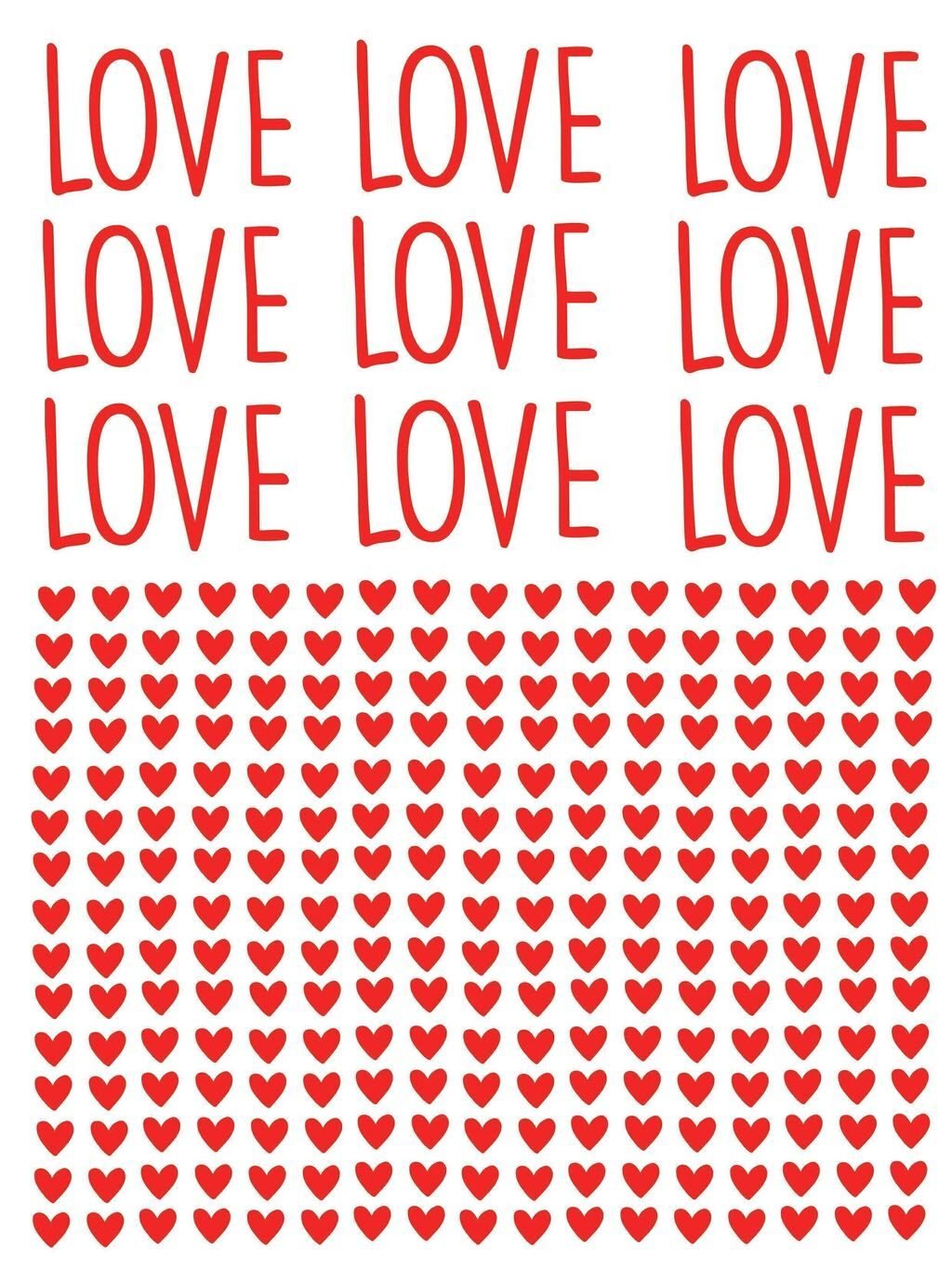 5-Arte Digital Namorados LOVE ( folha A4) Arquivo Dia dos Namorados Love (Folha A4) - Imagem 1