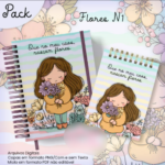 Arquivo Caderno Pautado A5+Bloquinho A6 Flores N1