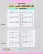 Arquivo Mini Planner Permanente A6 - Imagem 3