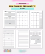 Arquivo Mini Planner Permanente A6 - Imagem 2