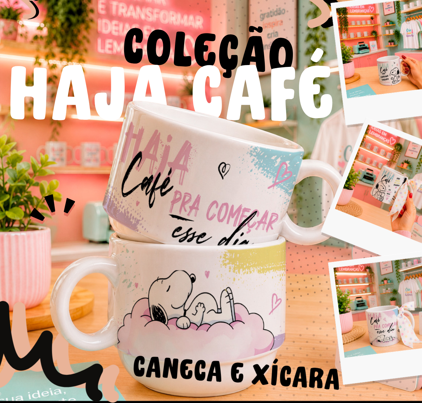 6-HAJA CAFÉ SNOOPY Arquivo Caneca Haja Café Snoopy - Imagem 1