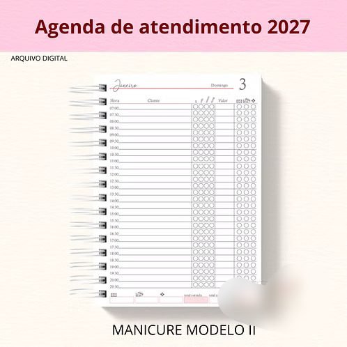 6-manicure modelo 2 Arquivo Agenda Manicure Modelo 2 2027 - Imagem 1