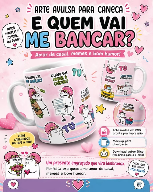 7-Flork E Quem Vai me Bancar Arquivo Caneca Flork e Quem Vai me Bancar - Imagem 1