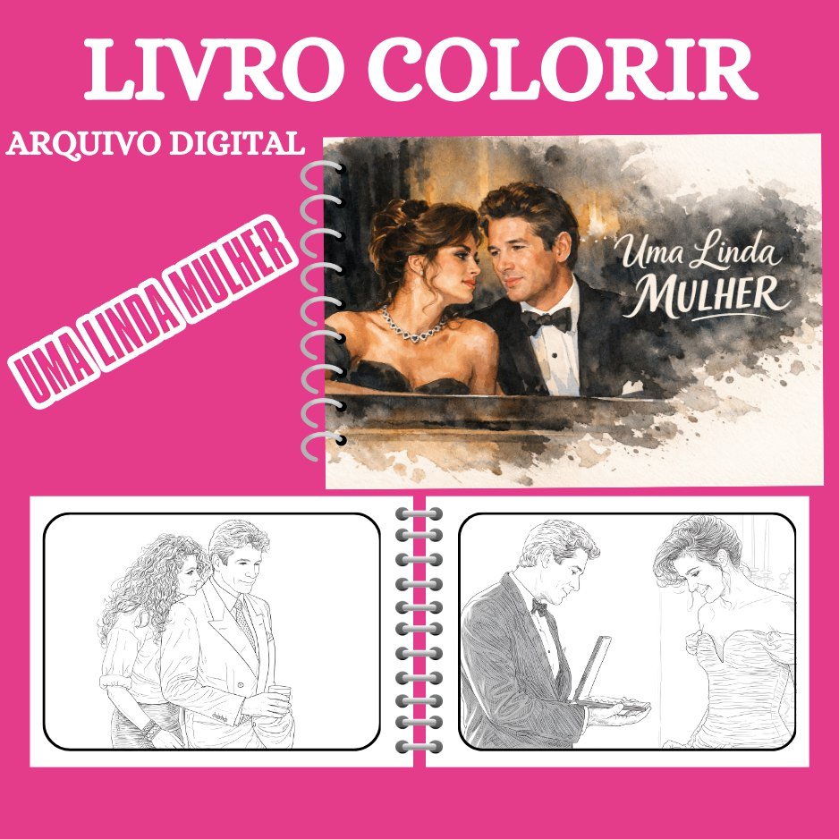 8-LIVRO DE COLORIR LINDA MULHER Arquivo Livro de Colorir Linda Mulher - Imagem 1
