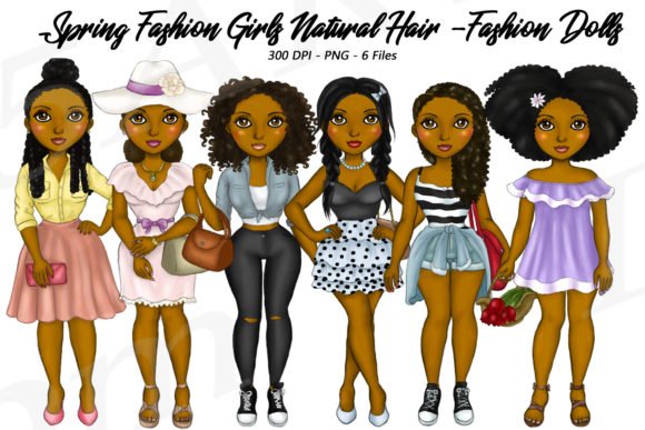 AA-Spring-Fashion-Planner-Clipart-by-Deanna-McRae Arquivo Kit Digital Mulheres Negras na Moda Primavera - Imagem 1