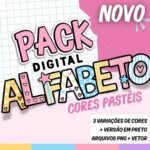 Kit Digital Alfabeto Cores Pastel