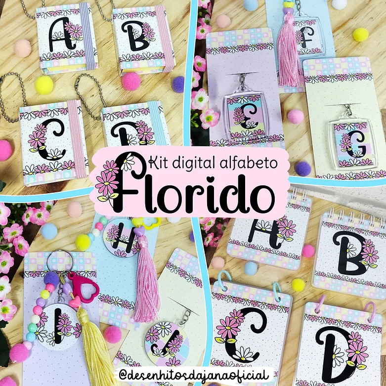ALFABETO FLORIDO Kit Digital Alfabeto Florido - Imagem 1