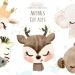 Arquivo Kit Digital ANIMAIS AQUARELA