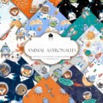 Arquivo Kit Digital ANIMAIS COM MÁSCARA AQUARELA